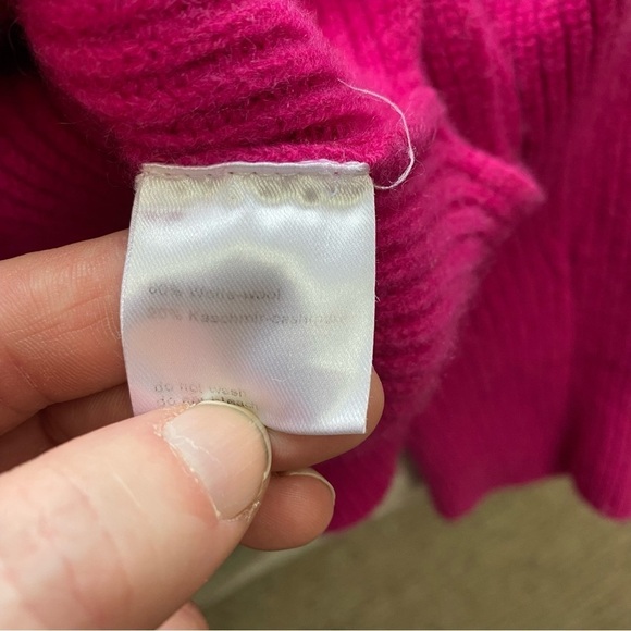 Akris Punto Pink Wool/Cashmere Blend Knit Sweater Size 14 - Picture 6 of 6